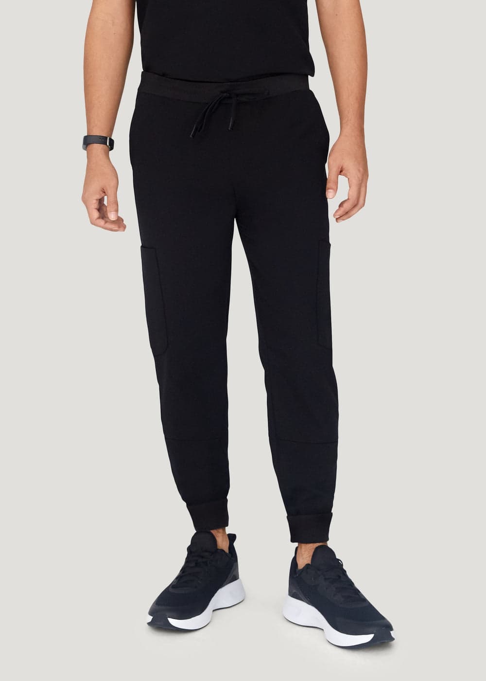 7 Cepli Jogger Scrub Pantolon — Siyah